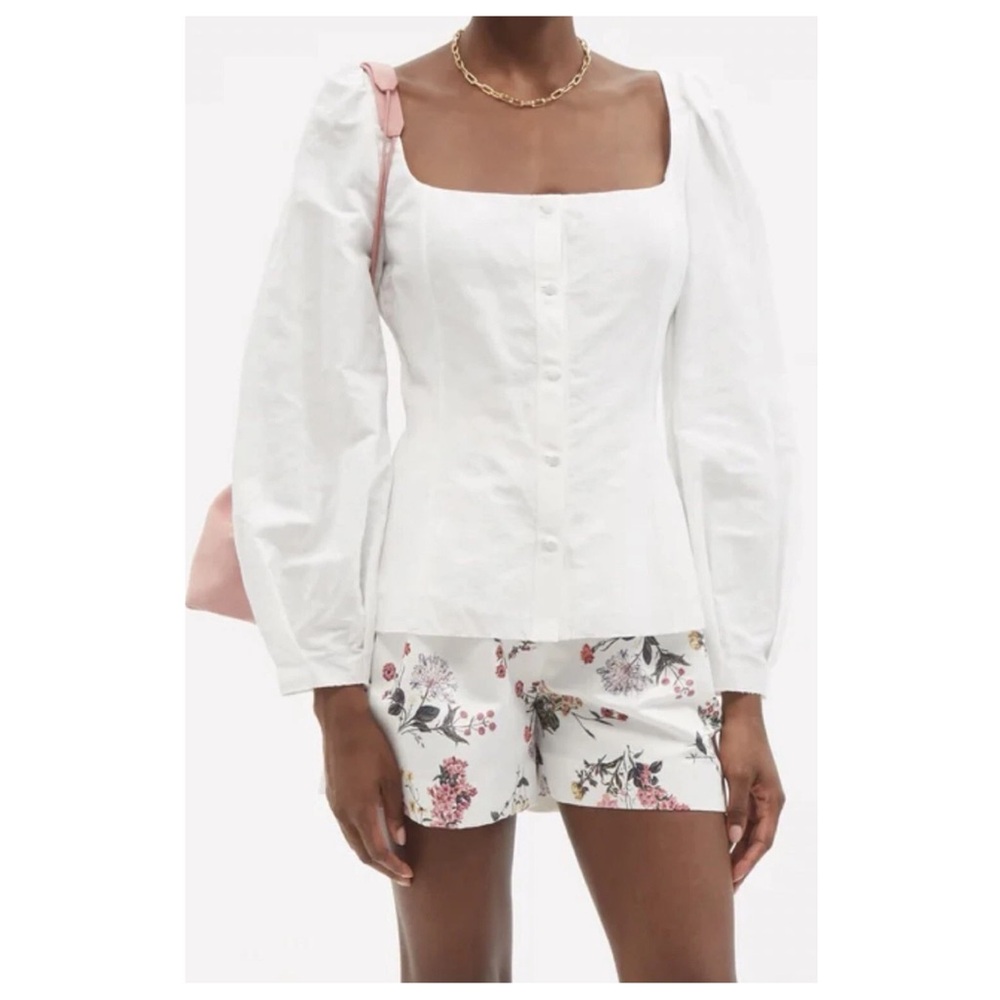 Brock Collection Thelma Cotton Blend White Top